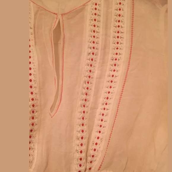 Zara Boho Silk Drawstring top.  Small - Picture 3 of 7
